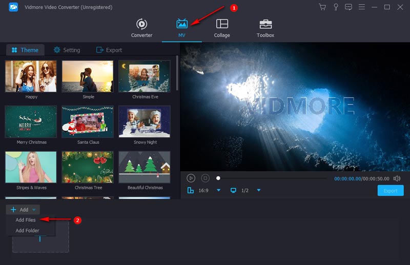 MVに動画を追加する