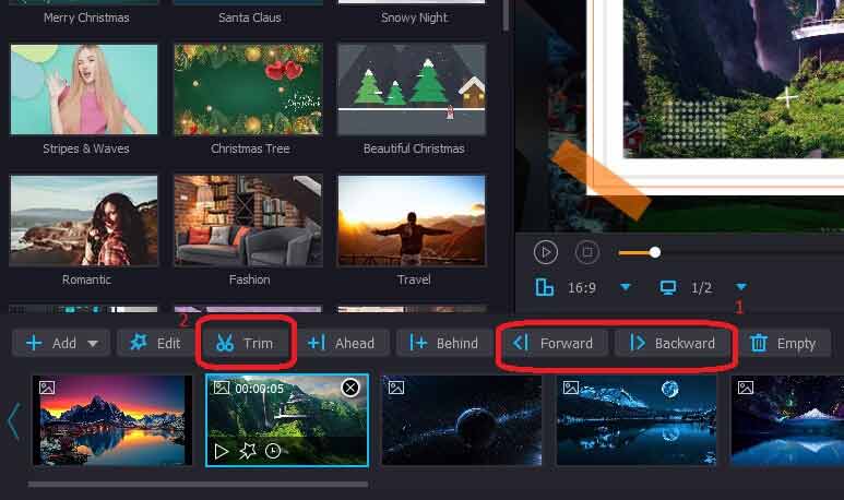 Vidmore で時間枠を調整する