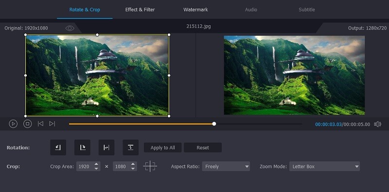 Vidmore でエフェクトを適用する