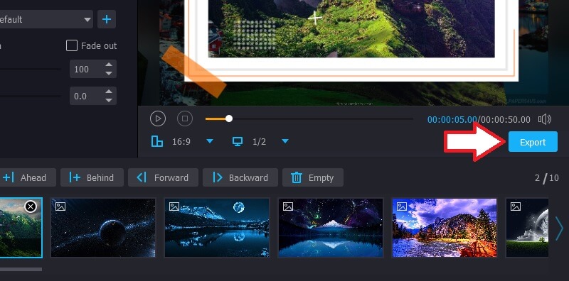 Vidmore で画像を動画として書き出す