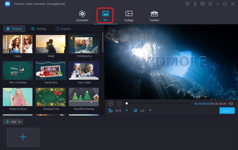 Vidmore の MV タブ