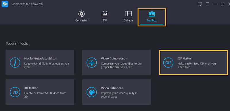 Vidmore Video Converter GIFメーカー