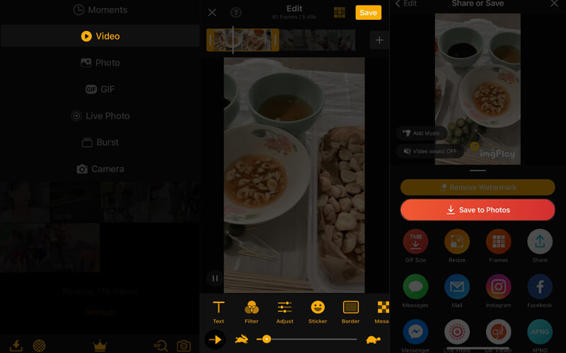 Imgplay で編集してGIFとして保存