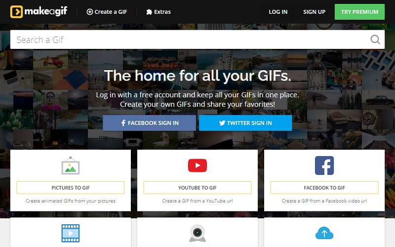 Makeagif インターフェース
