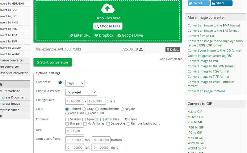 Online Convert GIFメーカー