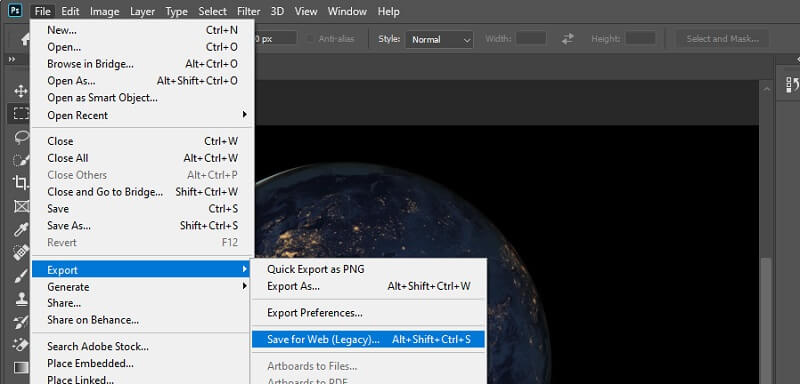 Photoshop GIF を書き出し