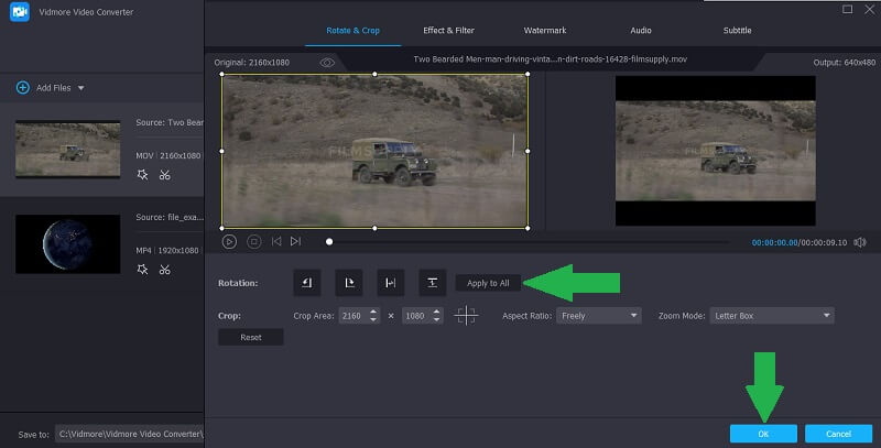 Vidmore VC クリップを回転