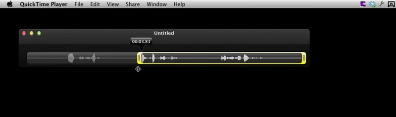 QuickTime Player でオーディオをトリミングして MP3 ファイルを編集