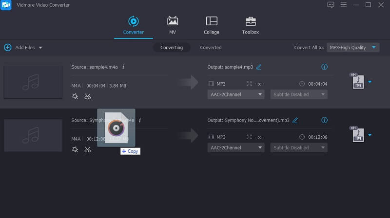 Vidmore Vc M4A をインポート M4A から WAV へ