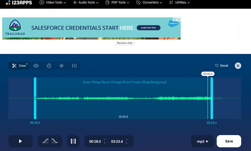Audio MP3 Cutter で iPhone 用着信音を作成