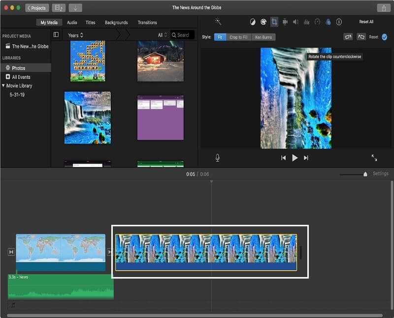 iMovie Mac で動画を反転する方法