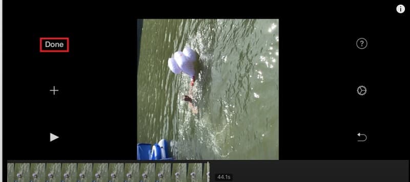 iMovie iOS 反転の完了