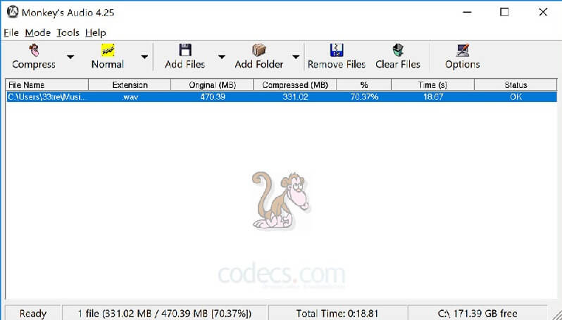 Monkey's Audio インターフェース