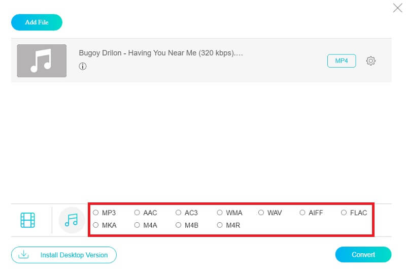 オンラインVidmore ファイルを選択