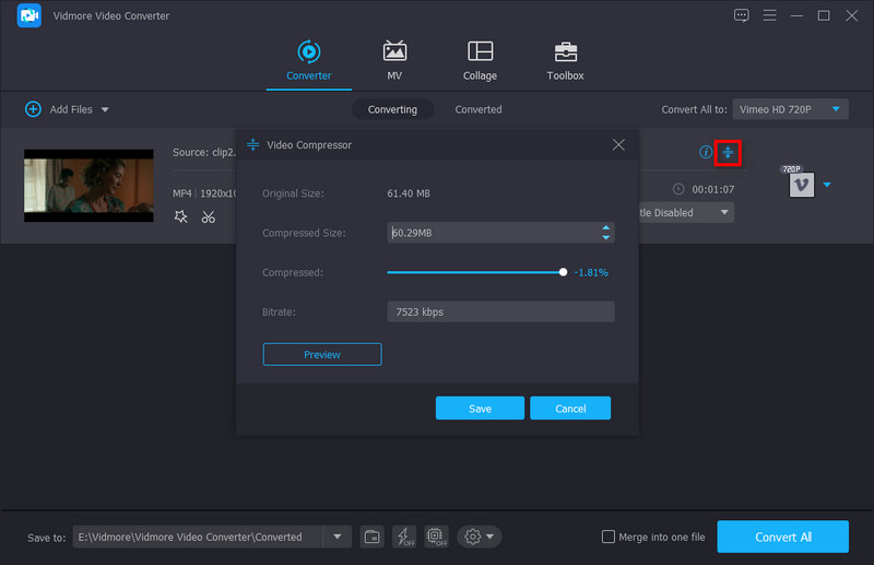 動画コンプレッサー メインインターフェース