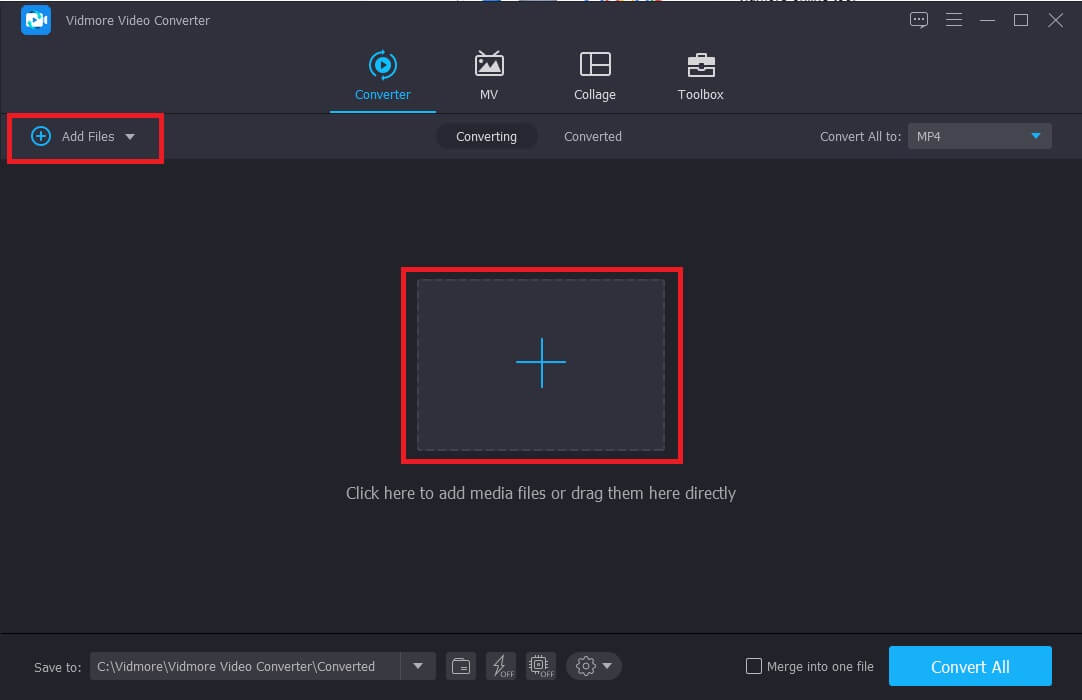 Vidmore に動画ファイルを追加する方法