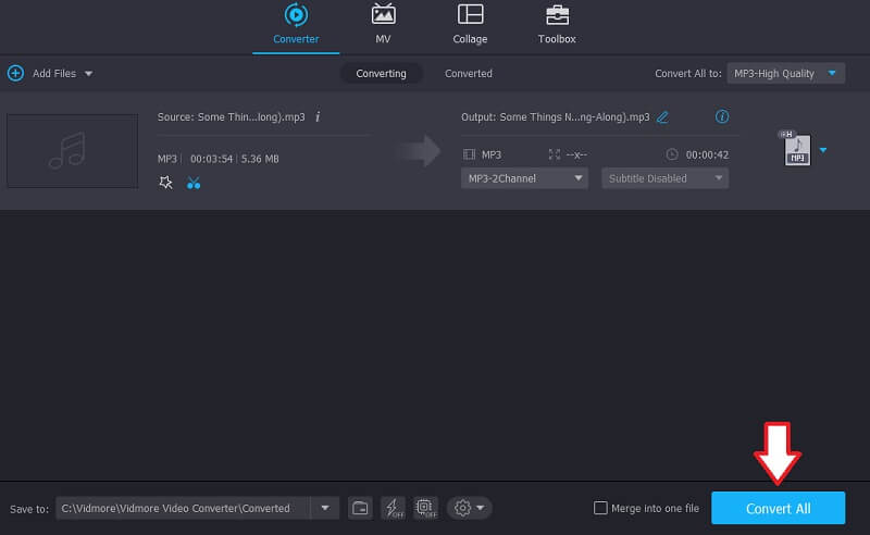 Vidmore Vc 出力を選択して iPhone 用着信音を作成