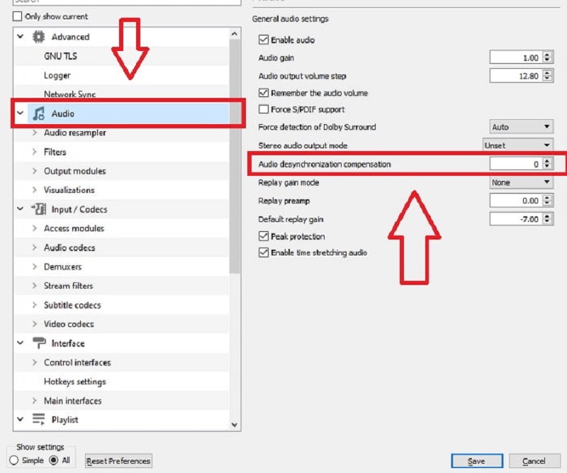 音声・映像同期ずれ VLC