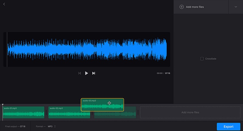 ClideoでMP2ファイルをカット＆結合