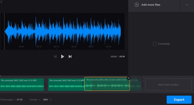 Clideo WAVファイル結合