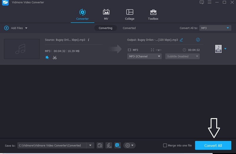 Vidmoreで音声を変換する