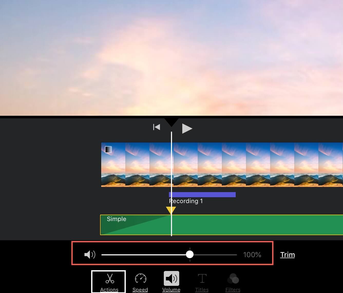 iMovie 音声カット