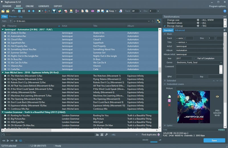 TagScanner で M4V メタデータを編集