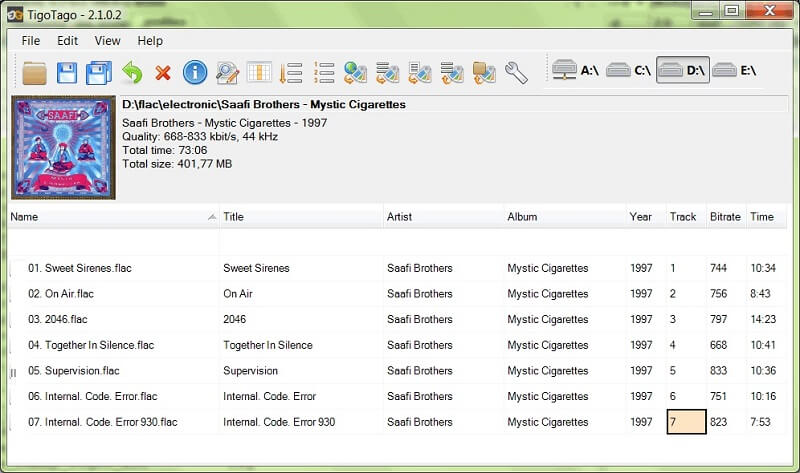 TigoTago で M4V メタデータを編集