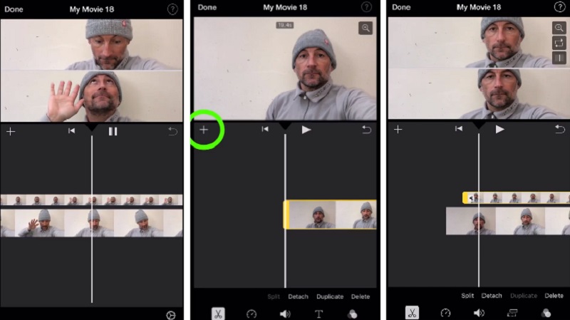 iMovie のインターフェース