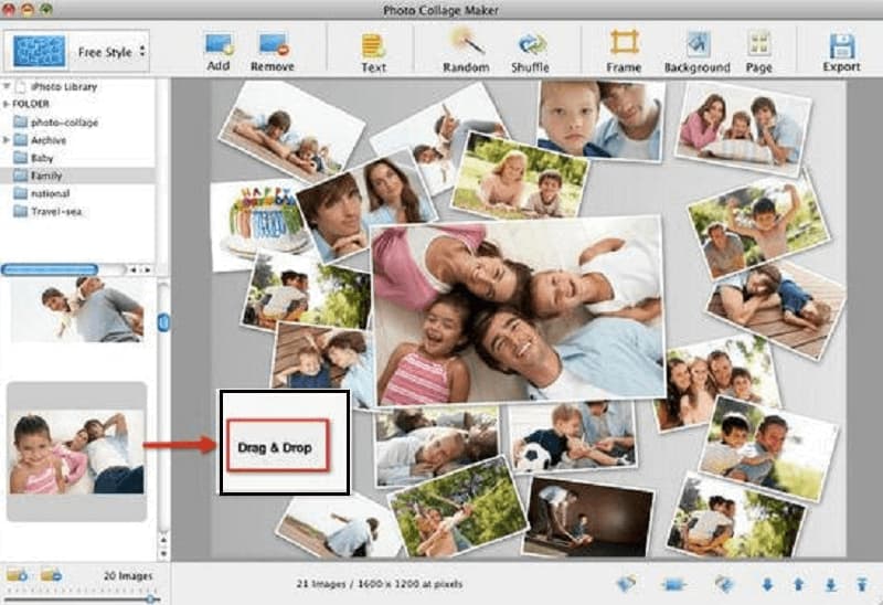 iPhoto フォトコラージュを作成