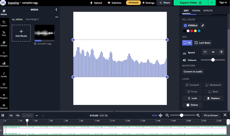 Kapwing OGGファイルの編集