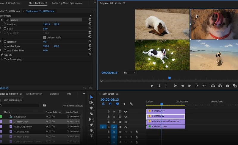Premiere Pro 画面分割