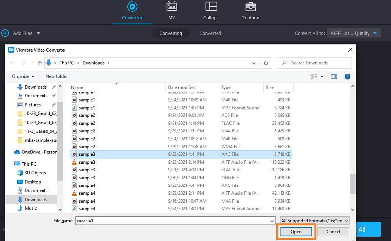 Vidmore AACを追加