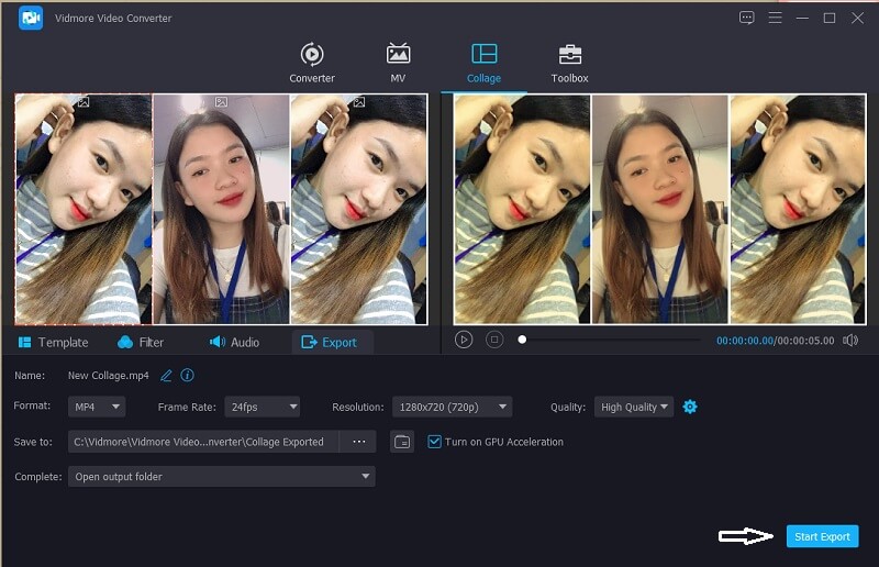 Vidmore 写真を書き出し