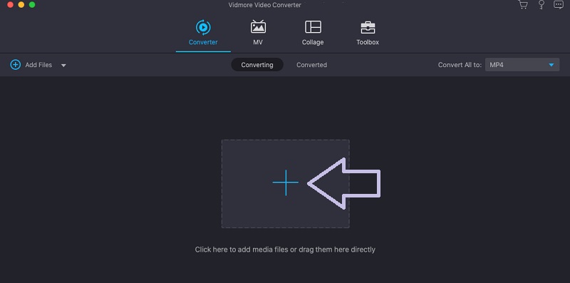 Vidmore Mac 音声ファイル追加画面