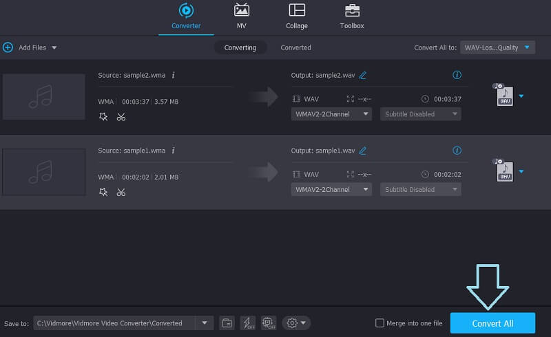 Vidmore VC 編集後の保存