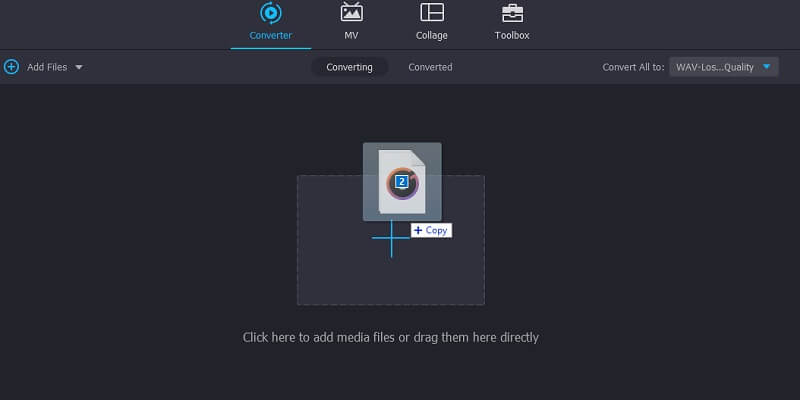 Vidmore VC M4Rファイルをアップロード