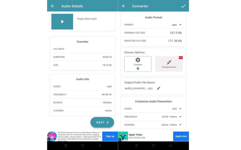 All Audio Converter インターフェース