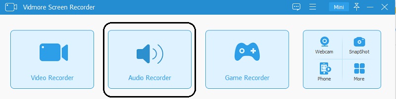 VidmoreでAudio Recorderをクリック