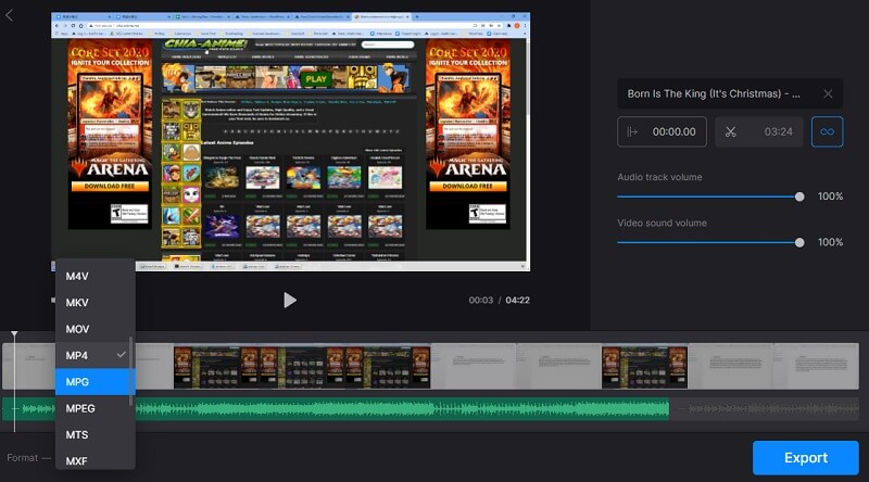 Clideoで出力ファイルを書き出し