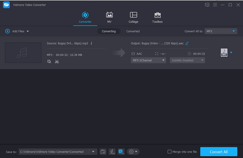 AAC ファイルを圧縮 Vidmore