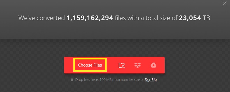 Convertio MP3ファイルを読み込み