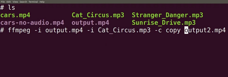 FFmpeg 動画と音声の結合