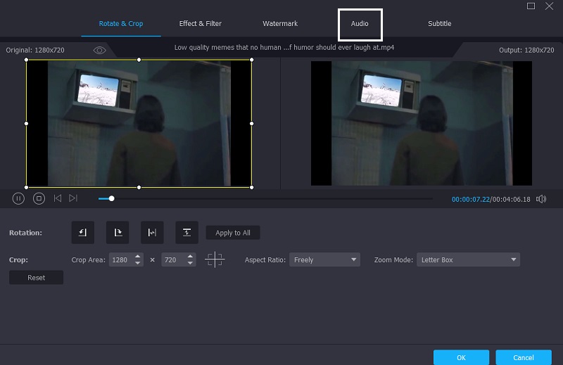 Vidmore の編集画面へ
