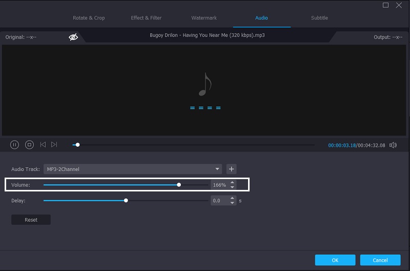 音量を上げる（Vidmore）