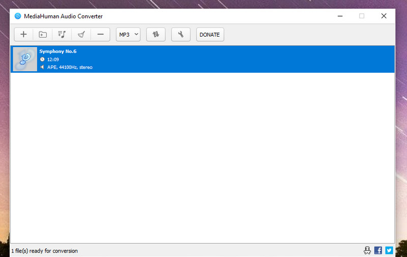 MediaHuman Audio Converter インターフェース
