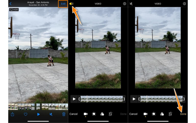 写真アプリで音声を削除