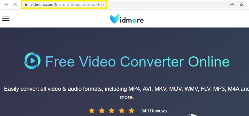 Vidmore Free サイトへアクセス