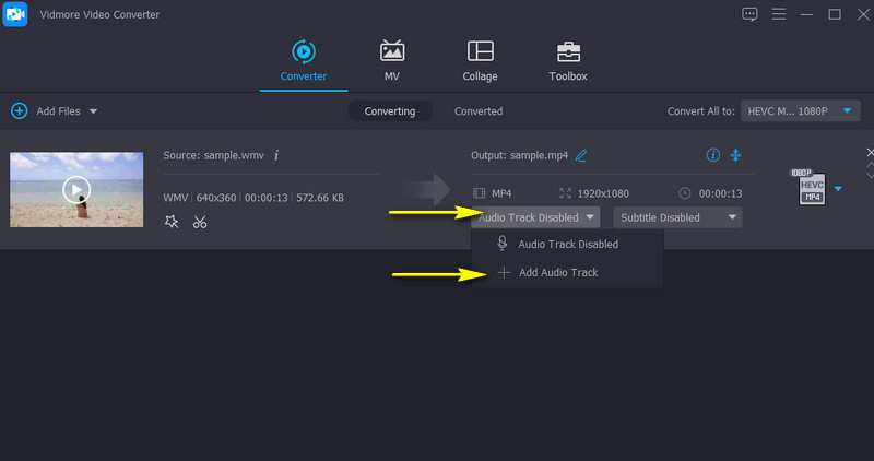 Vidmore 音声挿入