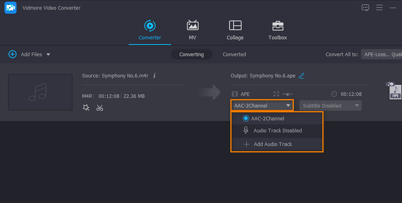 Vidmore 音声を削除